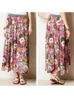 MAEVE BY ANTHROPOLOGIE Women's Banda Floral Maxi Skirt Size M